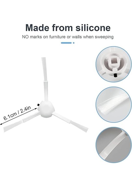 Robot Vacuum Mop S10 PLUS,X10 PLUS,X20 Plus 2 Adet Yan Fırça modelleri