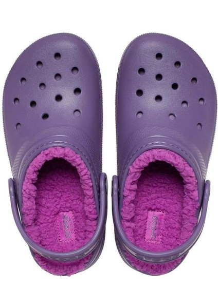 Classic Lined Clog K Çocuk Terlik - Gece Moru fırsatları