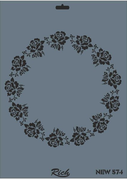 Rich New Seri N-574 Stencil 35X25 cm
