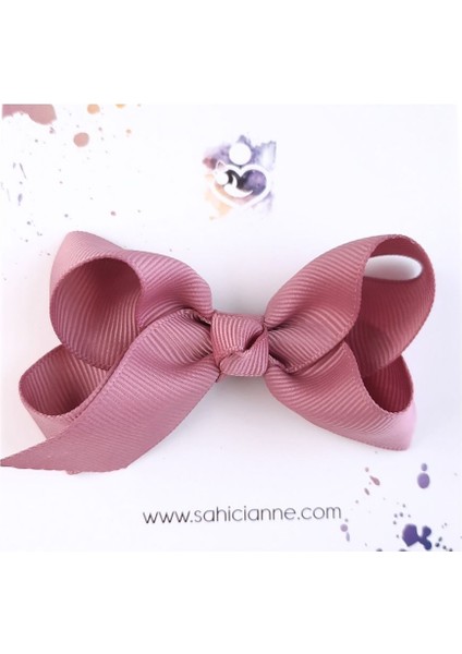 Butik Fiyonk Kurdele Saçsız Bebek Tokası 8cm Az Saçlı Kız Bebeklere Özel Toka