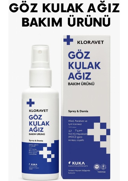 Kedi ve Köpekler Için Göz Kulak ve Ağız Temizleme Bakım Ürünü 100 ml fiyatları