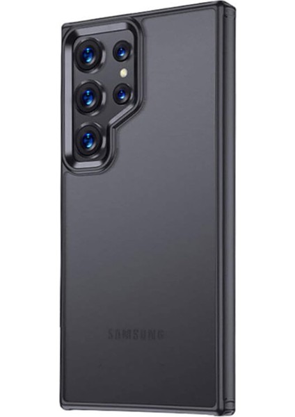 S24 Ultra Için Kılıf Frosted Frame Siyah [ S24 Ultra ile Uyumlu Kılıf - Siyah]