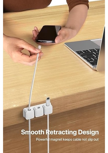 Kordon Düzenleyici Tutucu, 6'lı Paket 10 Yuvalı Manyetik Masa Kablo Klipsi Yönetimi, Güçlü Telefon Şarj Kablosu Tutucu, Komidin Için Tel Şarj Tutacağı, Mutfak Aletleri, Ofis Malzemeleri modelleri