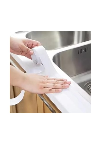 Sızdırmaz Derz Bandı 3.2 M Banyo Küvet Mutfak Lavabo Beyaz Su Sızdırmaz Bant Su Geçirmez Kenar Bandı Sızdırmazlık Tamiri. modelleri