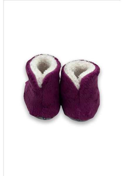 Mor Ayıcık Bebek & Çocuk Ev Botu | Sıcak Tutan Peluş Panduf, Yumuşak ve Esnek Tasarım fırsatları