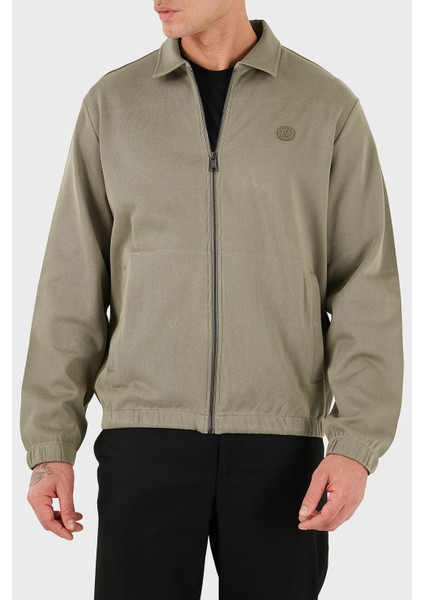 Pamuklu Regular Fit Ceket Yaka Logolu Fermuarlı Sweat Erkek Sweat 50556971 245