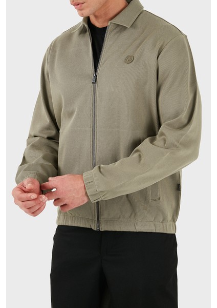 Pamuklu Regular Fit Ceket Yaka Logolu Fermuarlı Sweat Erkek Sweat 50556971 245 indirimleri