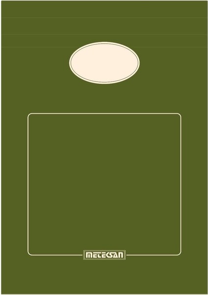 A5 Karton Kapaklı Bloknot, Ofis Serisi, 80 Yaprak, Düz, Yeşil