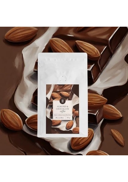 Mim And More Almond & Chocolate Coffee - Badem ve Çikolata Aromalı Kahve Çekirdek Kahve, 200 gr modelleri