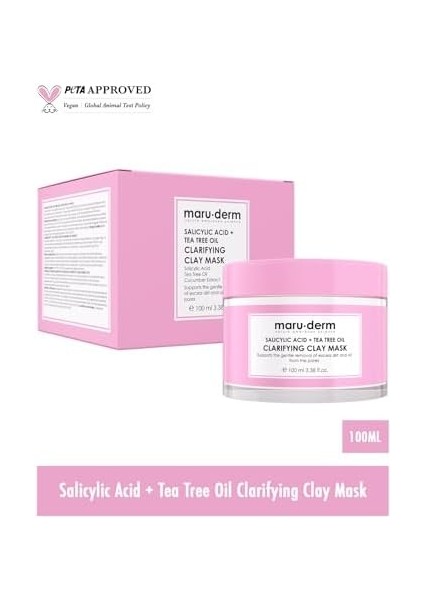 Maru.derm Salisilik Asit + Çay Ağacı Yağı Kil Maskesi 100 ml modelleri