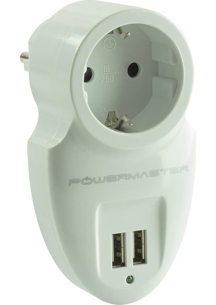 16A-3500W Çift Usbli Tekli Akim Korumali Priz (79 x 155 Mm)