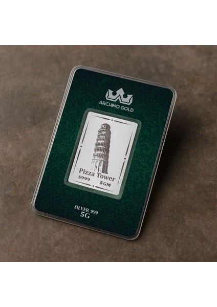 Mimari Dehanın Simgesi Olan Pizza Kulesi Temalı Hediyelik 5 Gram 999 Ayar Gümüş KÜLÇESI-756 fiyatları