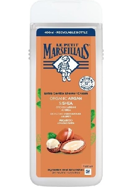 Le Petit Marseillais Lpm Organik Argan ve Shea 400 ml Duş Jeli