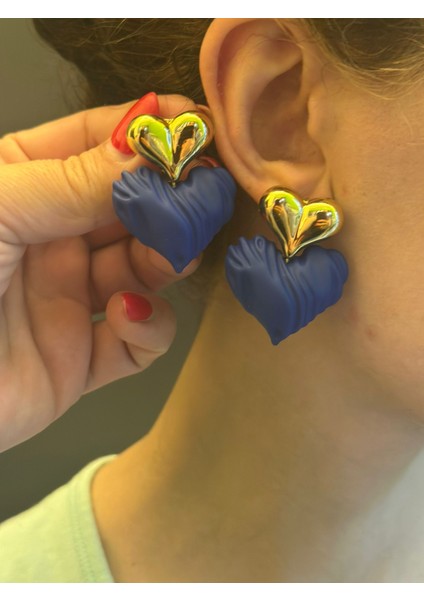 Kalpli Tasarım Kadın Küpe 5 cm