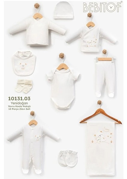 My Baby Kumsal % 100 Coton 10 Lu Hastane Çıkışı Bulutta Ki Tavşan Desenli 10131 Ekru