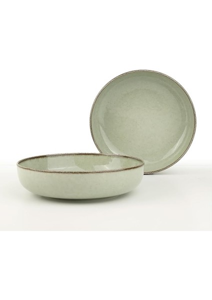 Porselen Moderna 2 Li 20 cm Kase Yeşil