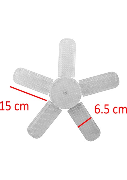 Beş Pervaneli Tasarruflu Ampul 72 W LED Lamba Beyaz E27 Duy 6480 Lümen Uzun Ömürlü 220 Volt 1 Adet modelleri