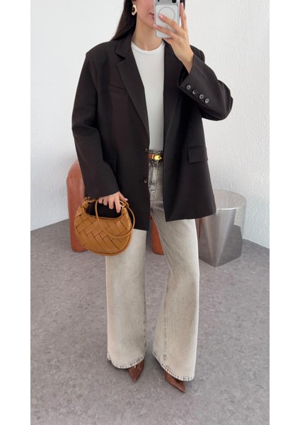 Oversize Kahverengi Blazer modelleri
