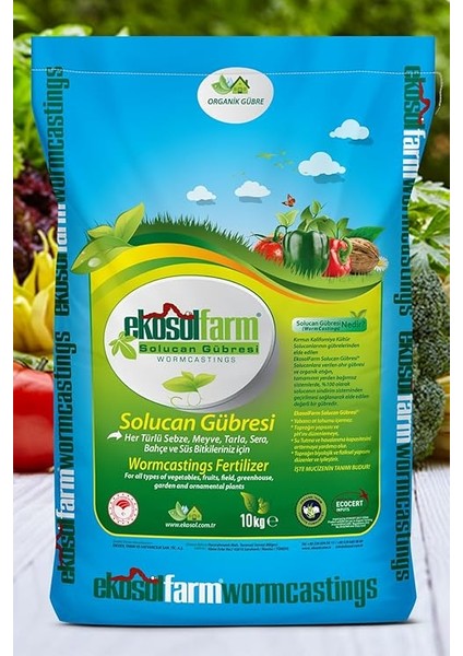 ORGANIK%100 Solucan Gübresi Toz 10 kg + 1 Litre Sıvı Organik Gübre fırsatları