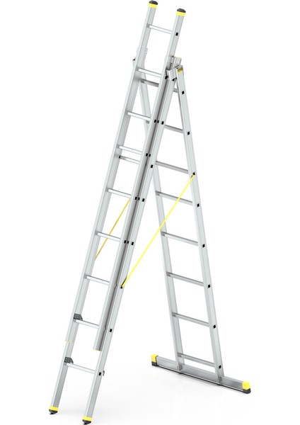 - Skybest 3x8 Basamaklı Üç Parçalı Çok Amaçlı Alüminyum Merdiven