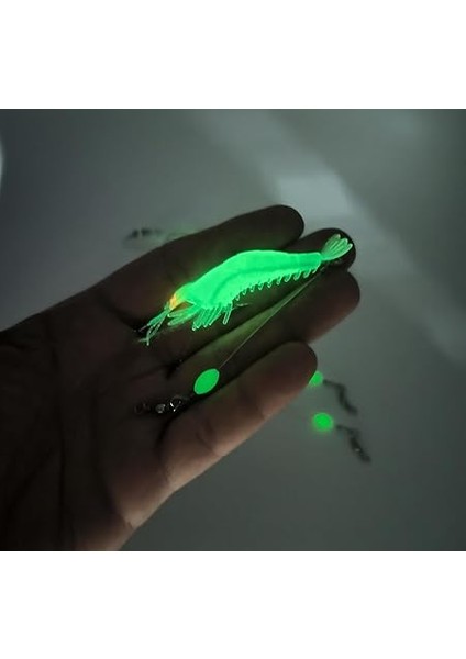 5 Adet Fosforlu Gerçekçi Silikon Karides Balık Yemi - Kutulu - 7,5cm 5,5gr indirimleri