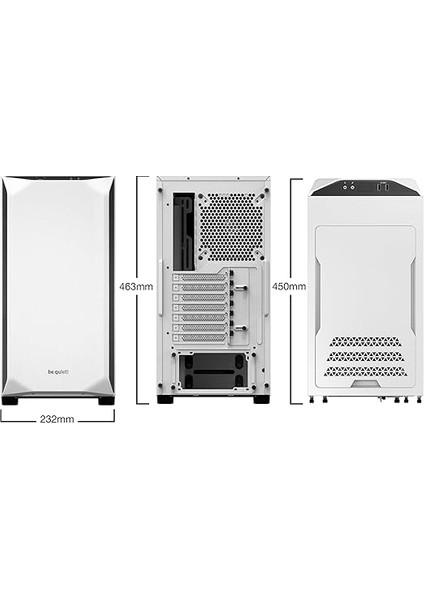 Quiet! Pure Base 500 Window White Bilgisayar Kasası, 2 x Pure Wings 2 140 mm Fan, Airflow ve Silence Optimize Edilmiş Üst Kapak, 360 Mm'ye Kadar Radyatörler, Templer Camı, BGW35 fiyatları