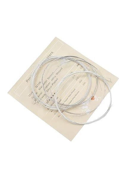 8 Adet Mandolin Dizeleri Gümüş Kaplama Bakır Alaşımlı Dize Yedek Parçalar Temizle Güzel Tını Mandolin Dize Seti Aksesuarı fırsatları