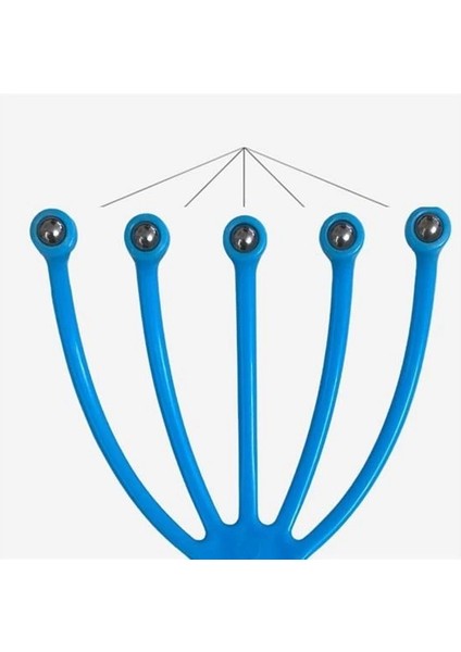 Çok Fonksiyonlu 5 Uçlu Bilyeli Baş Boyun Bacak Kol Masaj Alet Rahatlatıcı Kafa Masaj Aparatı indirimleri