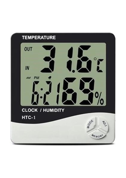 Bebek Odası Masaüstü Dijital Termometre Nem Ölçer Higrometre Saat fiyatları