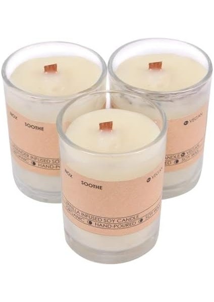 Portakal Kokulu Soya Mumları 3'lü Set