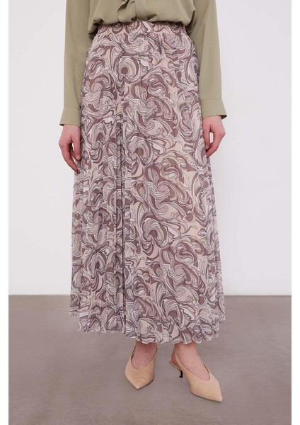 Pudra Etnik Desen Piliseli Etek