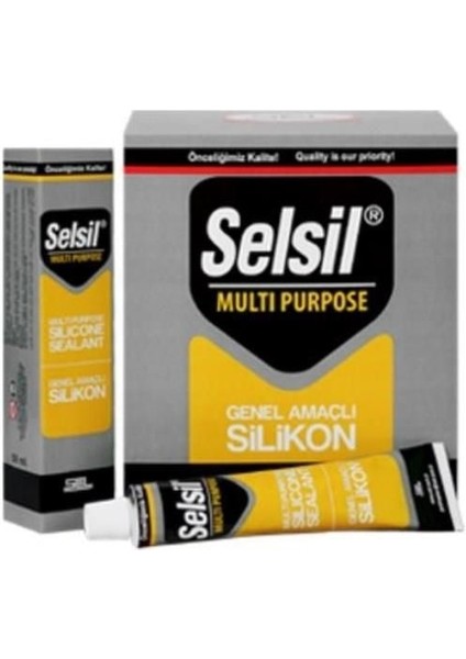 Selsil Genel Amaçlı Tüp Silikon 50 ml Beyaz