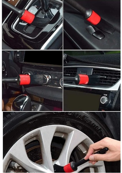 5'li Kaliteli Farklı Boyutlarda Oto Detay Fırça Seti 5 Adet Oto Araba Yıkama Klima Temizleme Fırçası