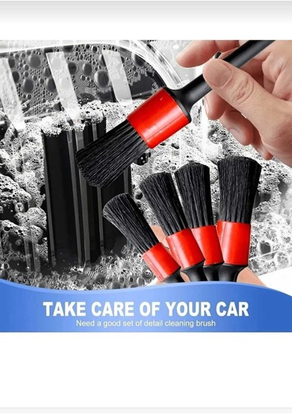 5'li Kaliteli Farklı Boyutlarda Oto Detay Fırça Seti 5 Adet Oto Araba Yıkama Klima Temizleme Fırçası fırsatları