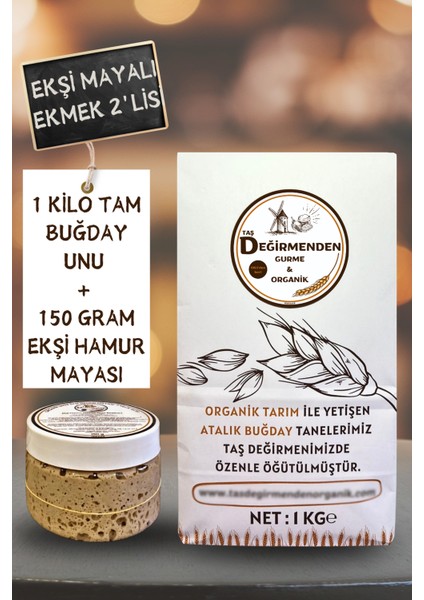 Atalık Tam Buğday Unu - Siyez Ekşi Hamur Mayası