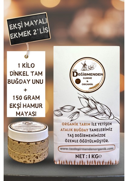 Atalık Dinkel Spelt Kızıl Tam Buğday Unu - Siyez Ekşi Hamur Mayası