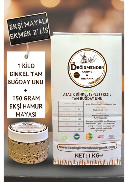 Atalık Dinkel Spelt Kızıl Tam Buğday Unu - Siyez Ekşi Hamur Mayası fiyatları