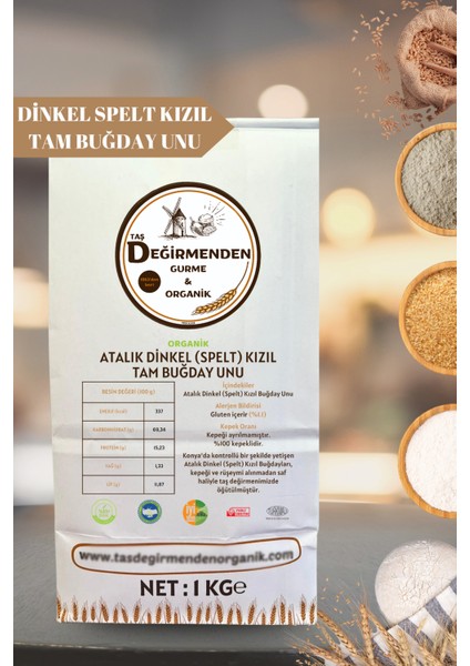 Atalık Dinkel Spelt Kızıl Tam Buğday Unu - 1 Kilo fiyatları