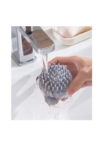 Nwn-93 Şampuan Hazneli Taraklı Saç Yıkama Şişesi - Saç Derisi Masaj Tarağı Yumuşacık