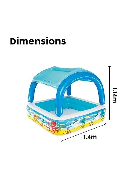 Gölgelikli Oyun Havuzu 1.40M x 1.40M x 1.14M modelleri