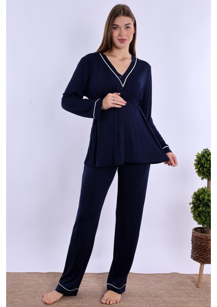 Lacivert Hamile Lohusa Pijama Takımı fiyatları