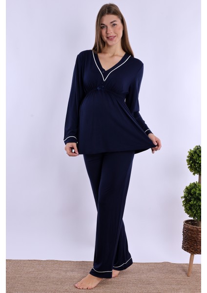 Lacivert Hamile Lohusa Pijama Takımı fırsatları