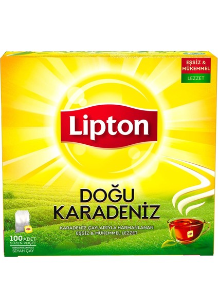 Lipton Doğu Karadeniz Bergamot Aromalı Bardak Süzen Poşet Siyah Çay, 100'LÜ
