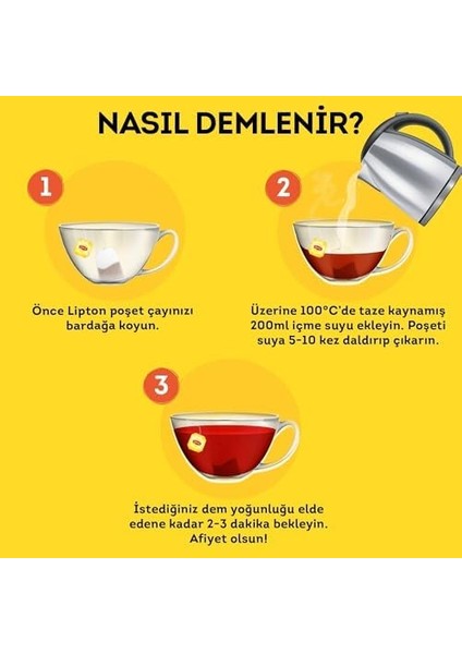 Lipton Doğu Karadeniz Bergamot Aromalı Bardak Süzen Poşet Siyah Çay, 100'LÜ fiyatları
