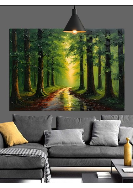 Orman Yolu Dekoratif Kanvas - Mdf Ahşap Tablo fiyatları