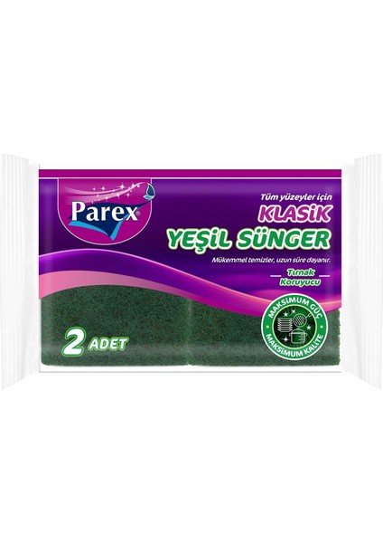 Parex Tüm Yüzeyler Için Klasik Yeşil Sünger 2 Adet
