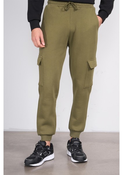 823 Erkek 3 Iplik Kargo Cep Eşofman Alt Haki fiyatları