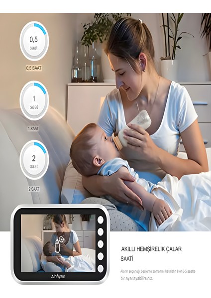 Full hd Bebek Kamerası 2.4 ghz Wireless, 360° Dönen Ptz Gece Görüş, Monitörlü Interkom Özellikli fırsatları