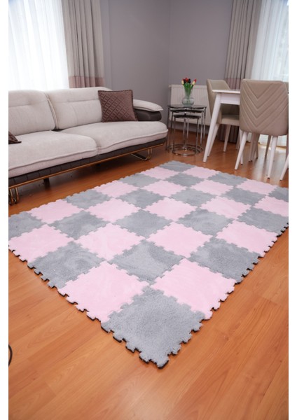 Peluş Kreş Halısı Anaokulu Puzzle Halı Japon Halı 50X50