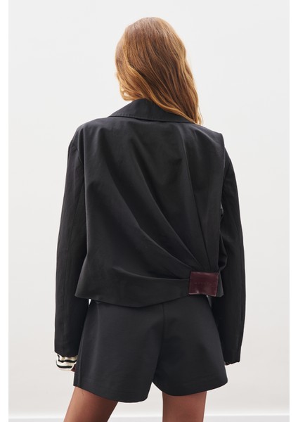 Ekoseli Bomber Ceket Siyah